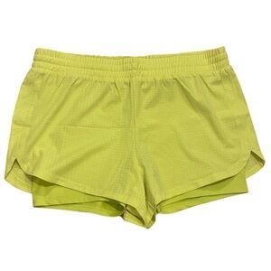 Women’s RBX Large Neon Yellow Lime Active Shorts Biker Shorts Underneath